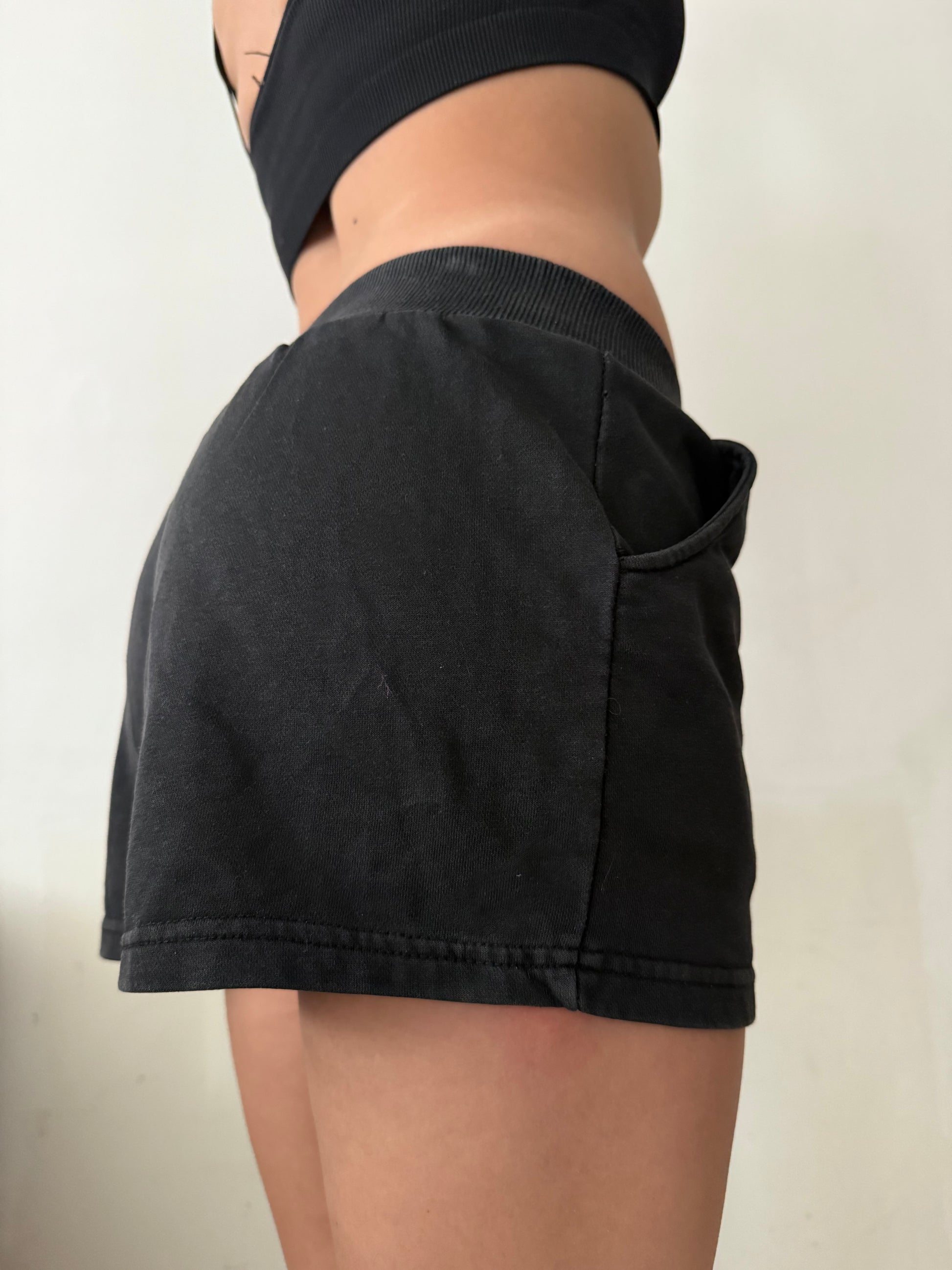 Black low rise mini short (S)