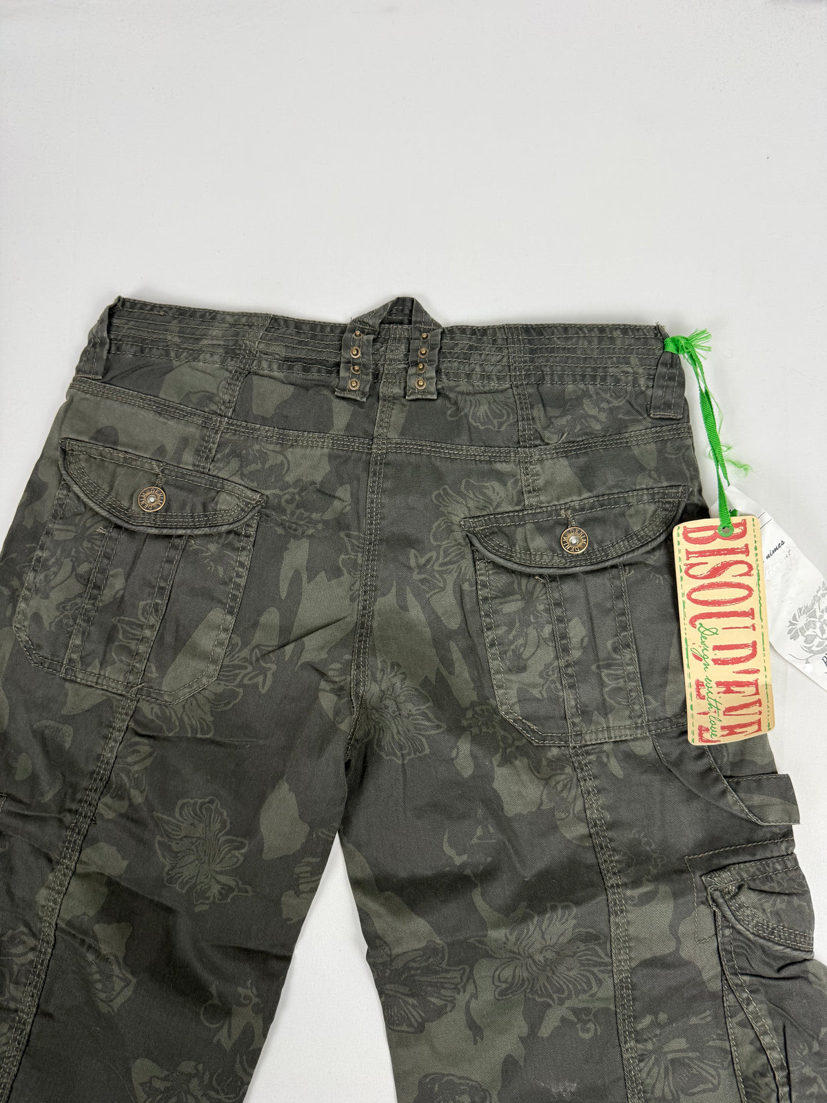 Pantalon droit taille basse en jean noir (XS)