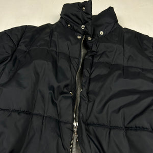 Black spell out logo puffer jacket (XS)