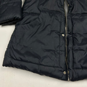 Black spell out logo puffer jacket (XS)