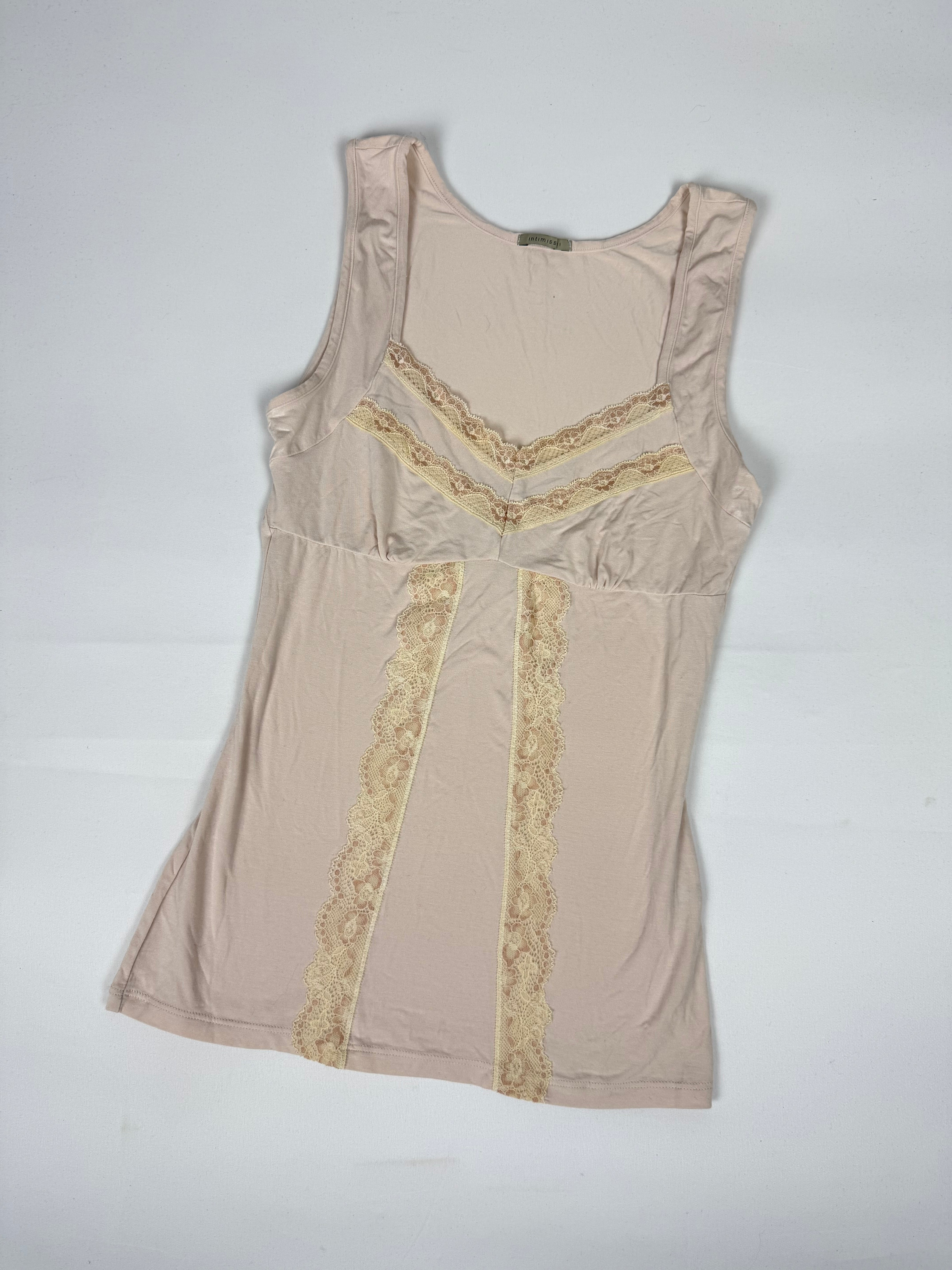 Beige mesh tight fit top (S)