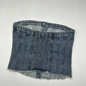 Blue denim corset tube top (M/L)