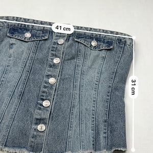 Blue denim corset tube top (M/L)