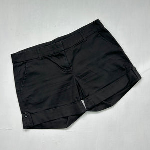 Black office siren low rise mini short (M)