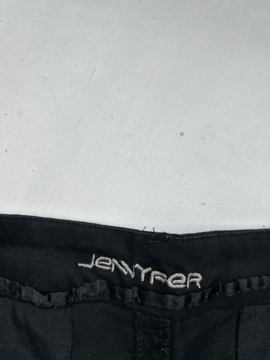 Black office siren low rise mini short (M)