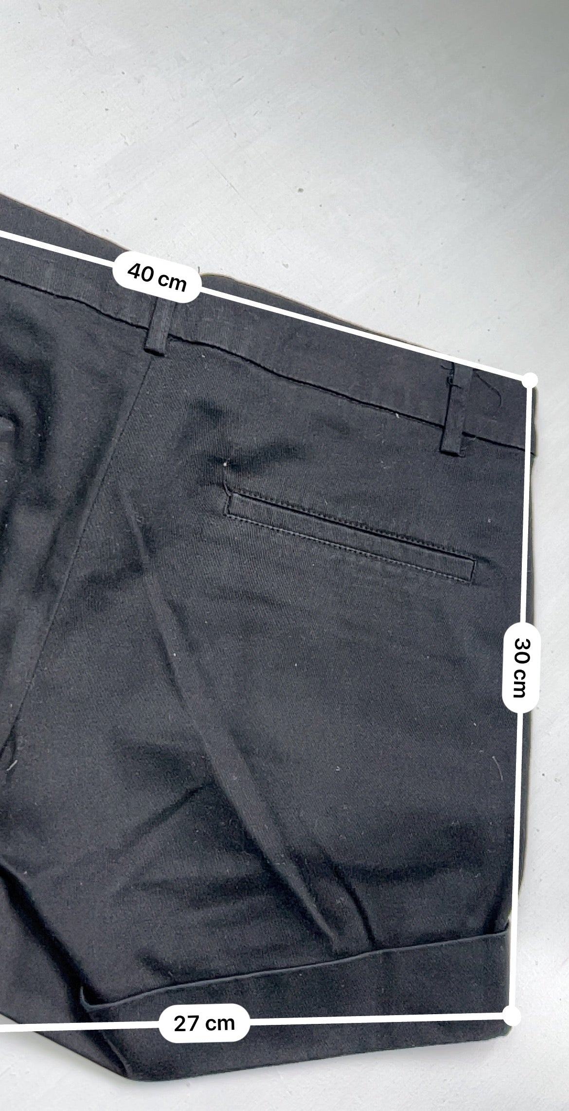 Black office siren low rise mini short (M)