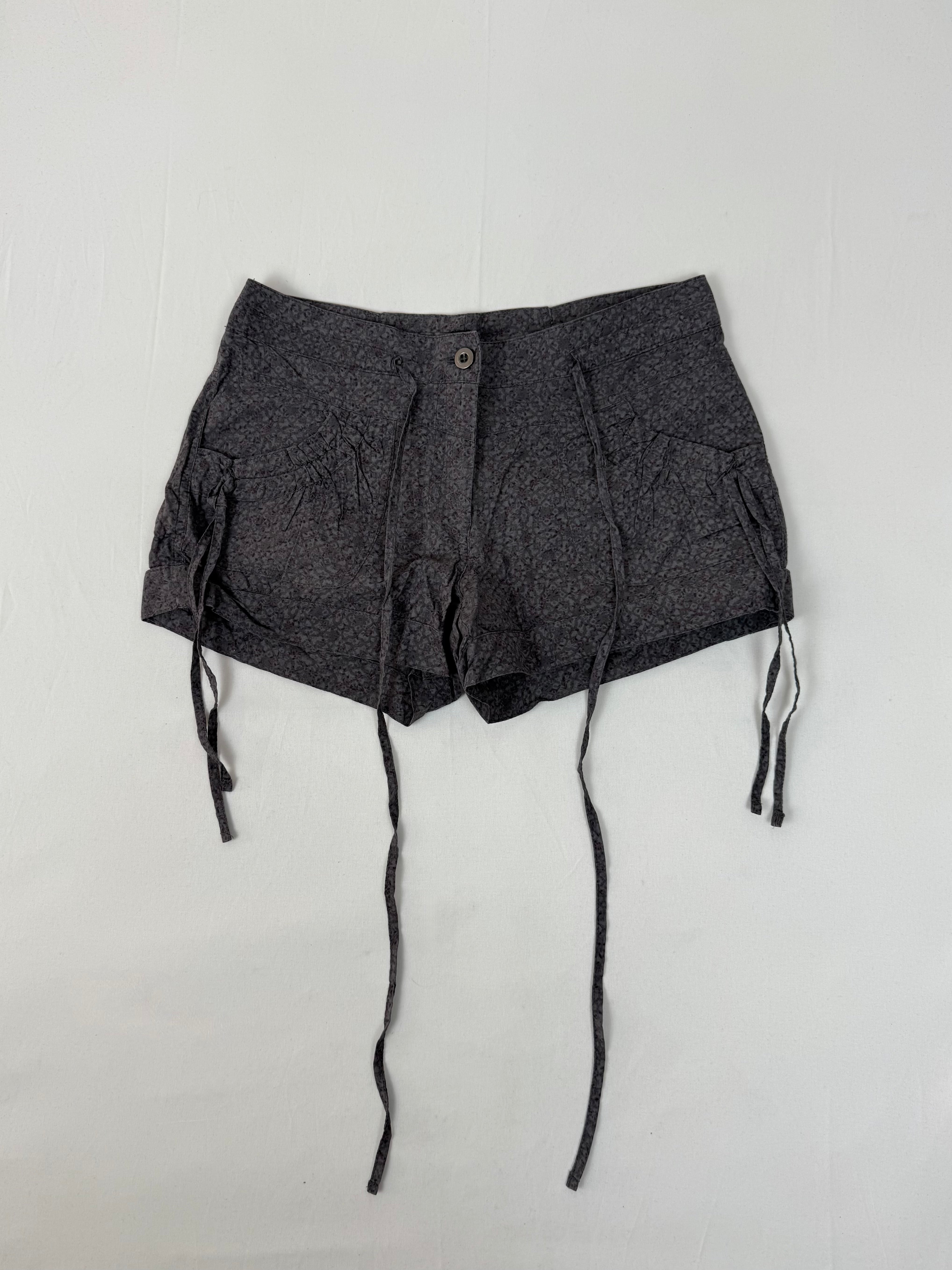 Brown cotton low rise mini short (XS)