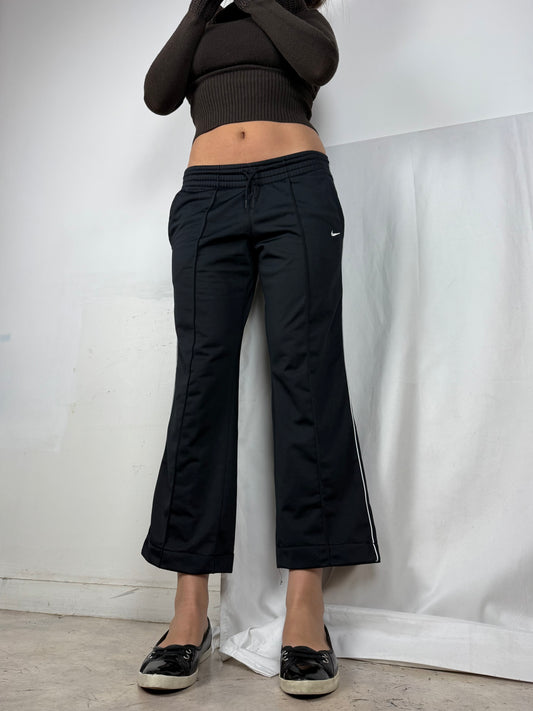 Black low rise joggers capri pants (S)