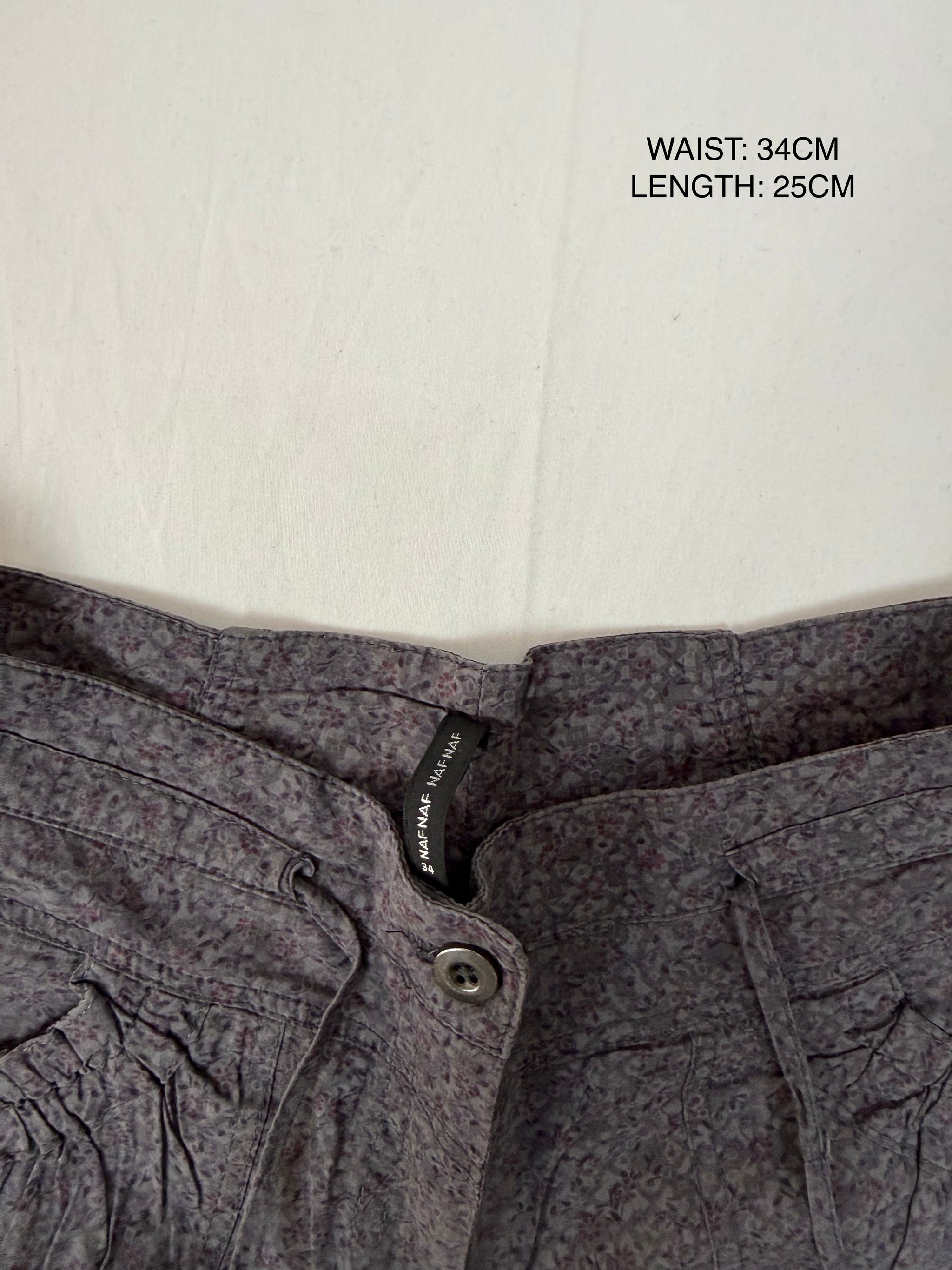 Brown cotton low rise mini short (XS)