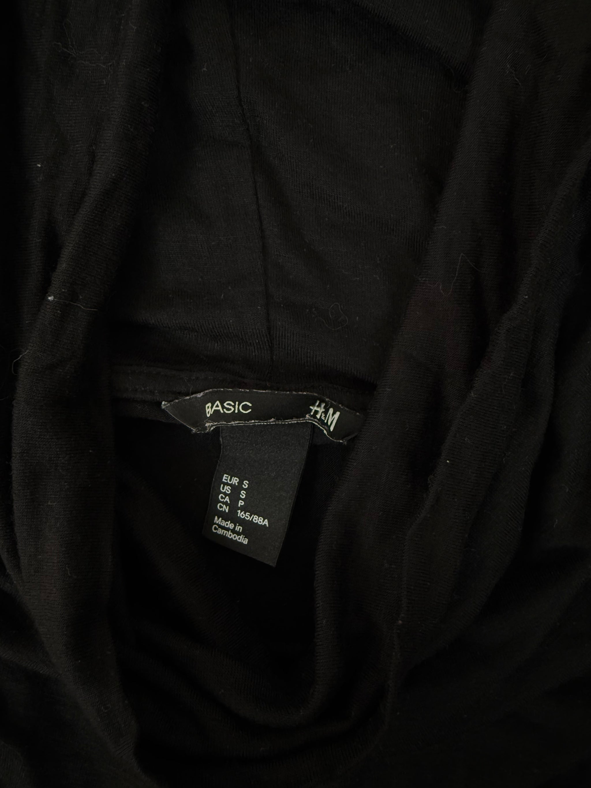 Black turtleneck long sleeves top (S)