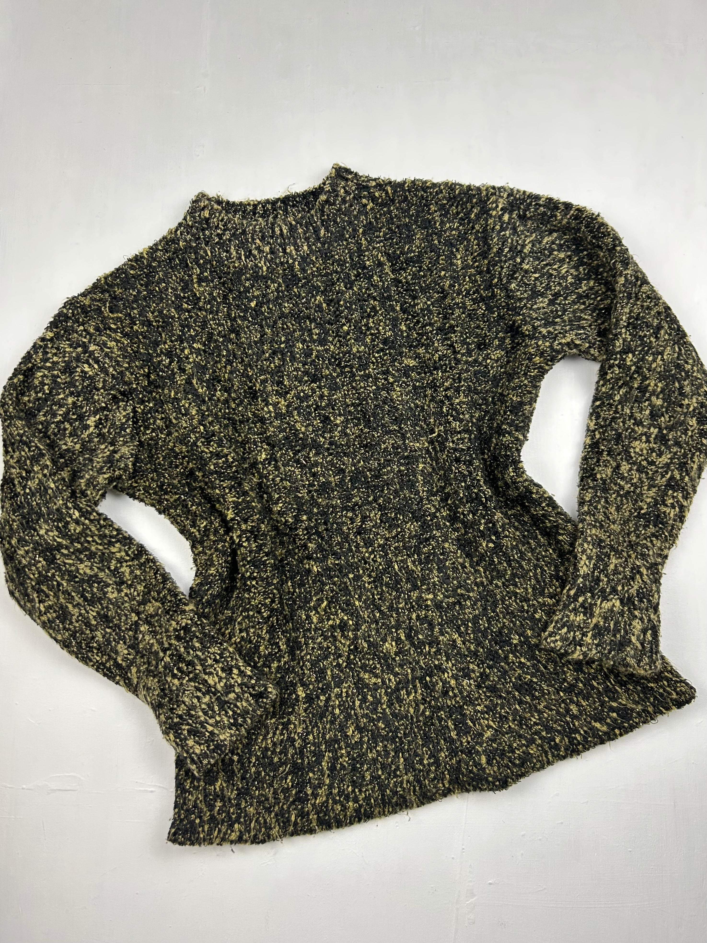 Khaki high neck super soft jumper (S/M)