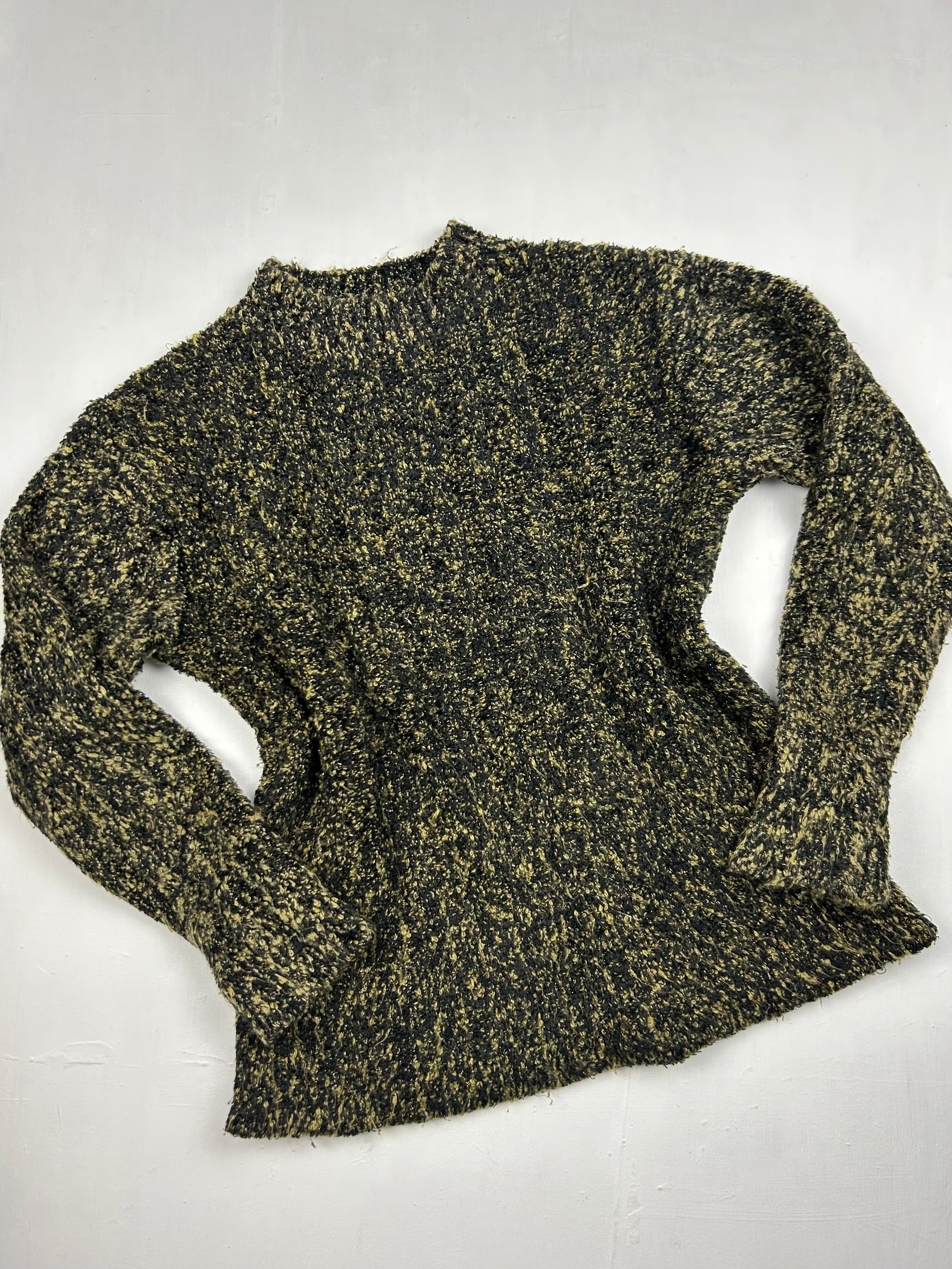 Khaki high neck super soft jumper (S/M)
