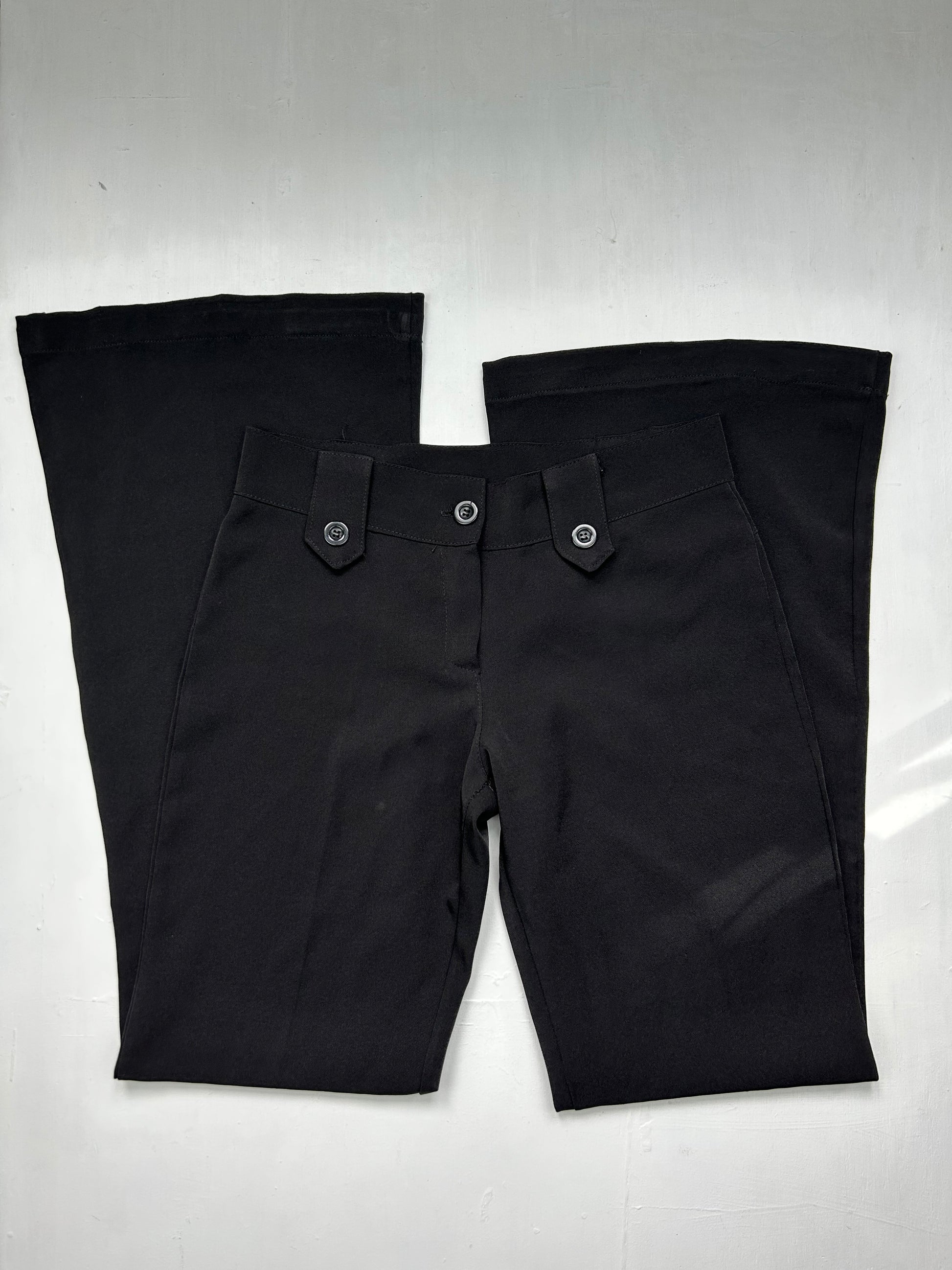 Black low rise bootcut office pants (S)