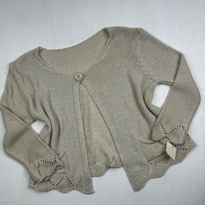 Beige knitted cardigan jumper (M/L)