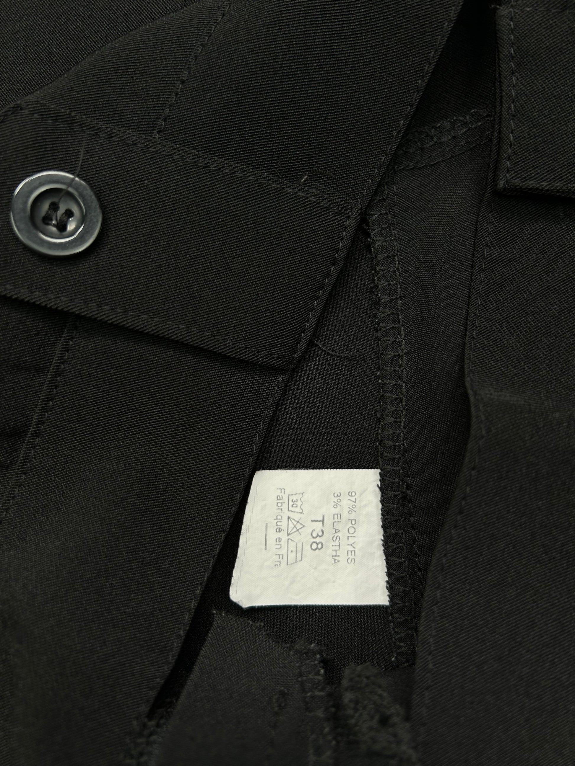 Black low rise bootcut office pants (S)