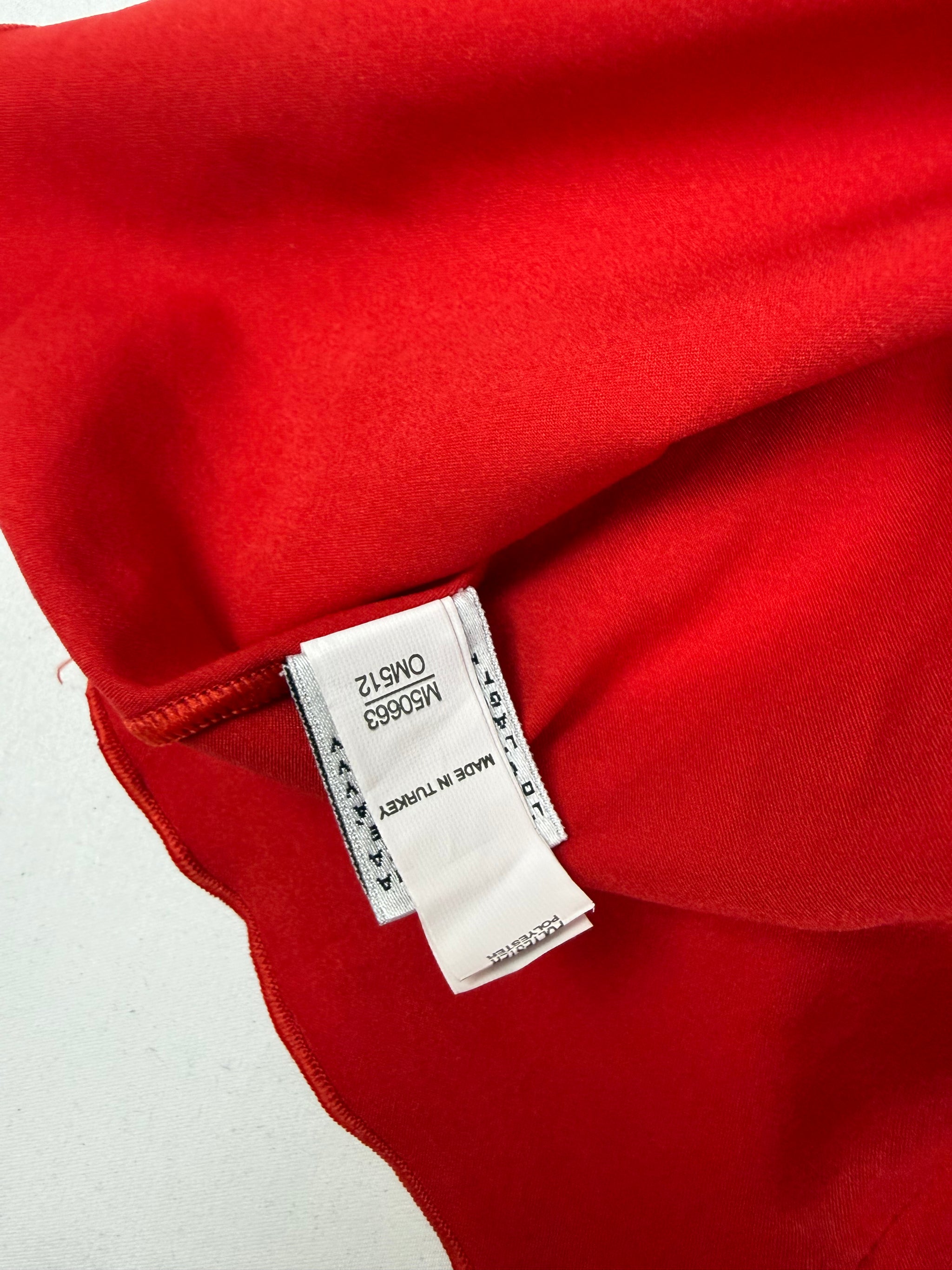 Red silky rhinestones logo top (L)