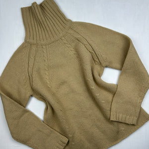Beige turtleneck knitted  jumper (S/M)
