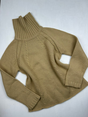 Beige turtleneck knitted  jumper (S/M)