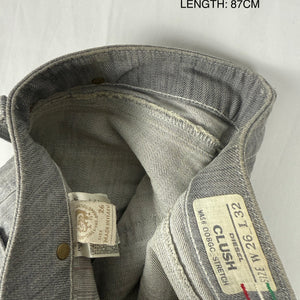 Grey denim low rise skinny pants (XS)