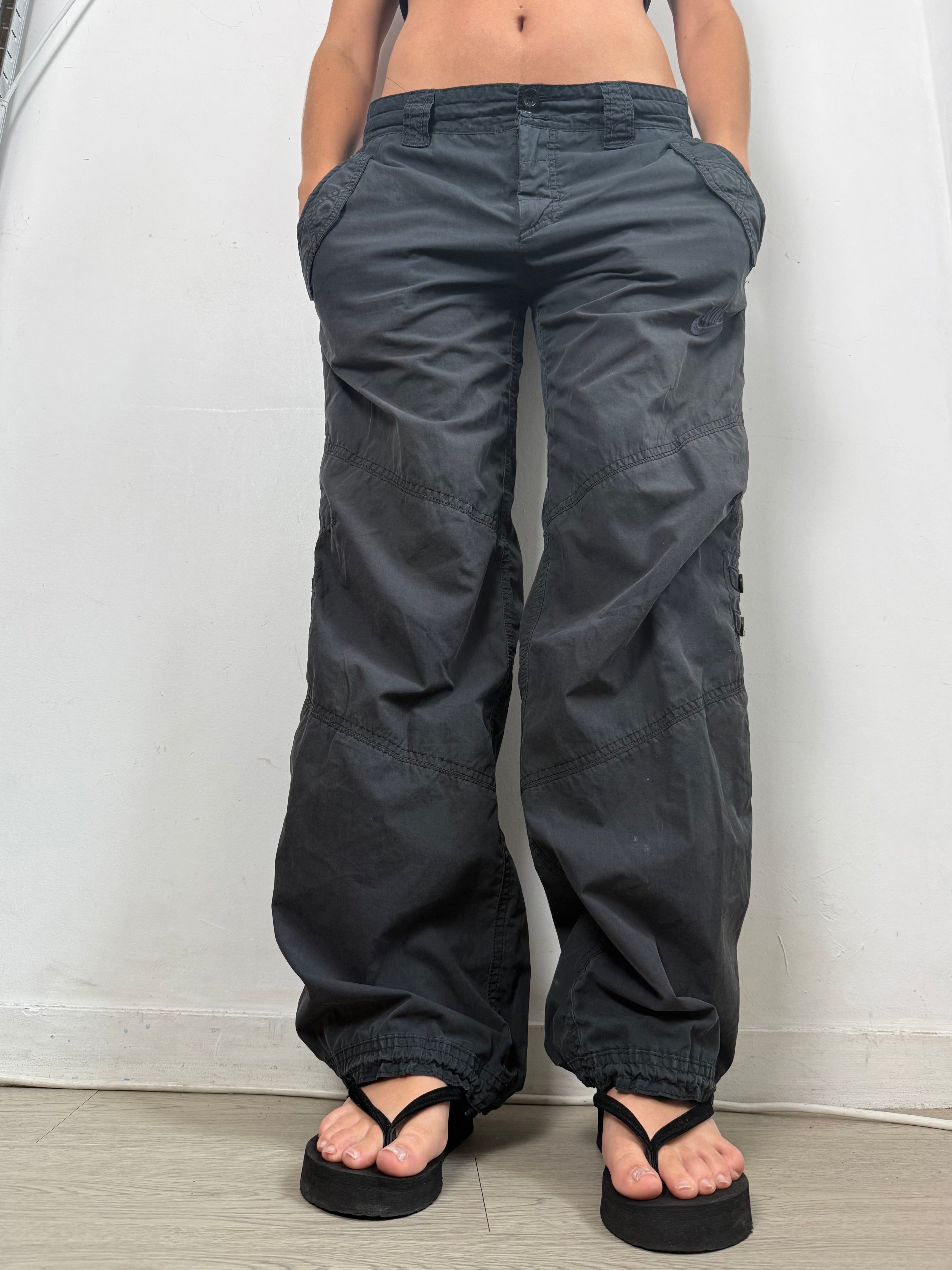Black cargo baggy pants (L)