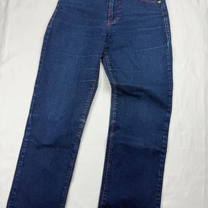 Blue denim low rise capri pants (S)