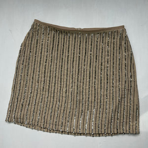 Beige sequins mini skirt (M)