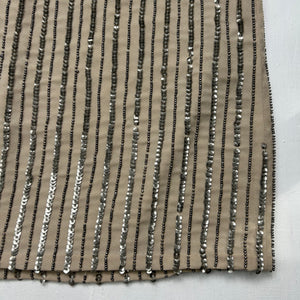 Beige sequins mini skirt (M)