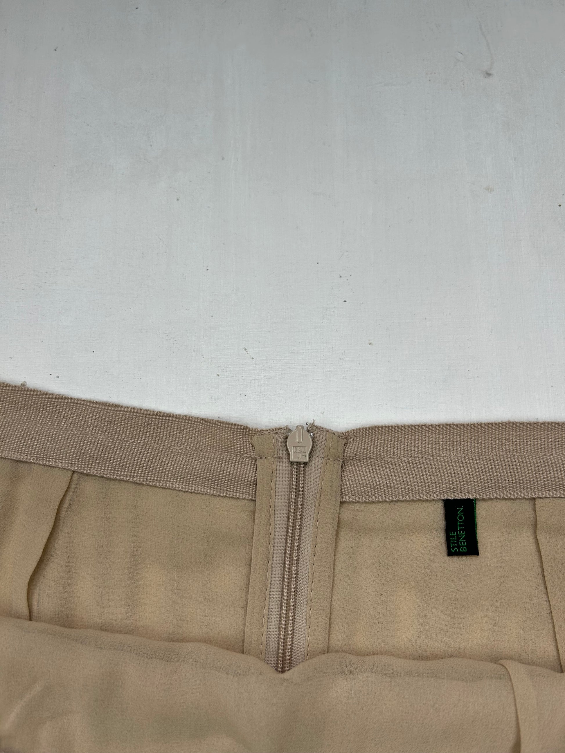 Beige sequins mini skirt (M)