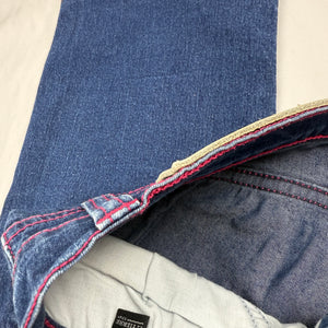 Blue denim low rise capri pants (S)