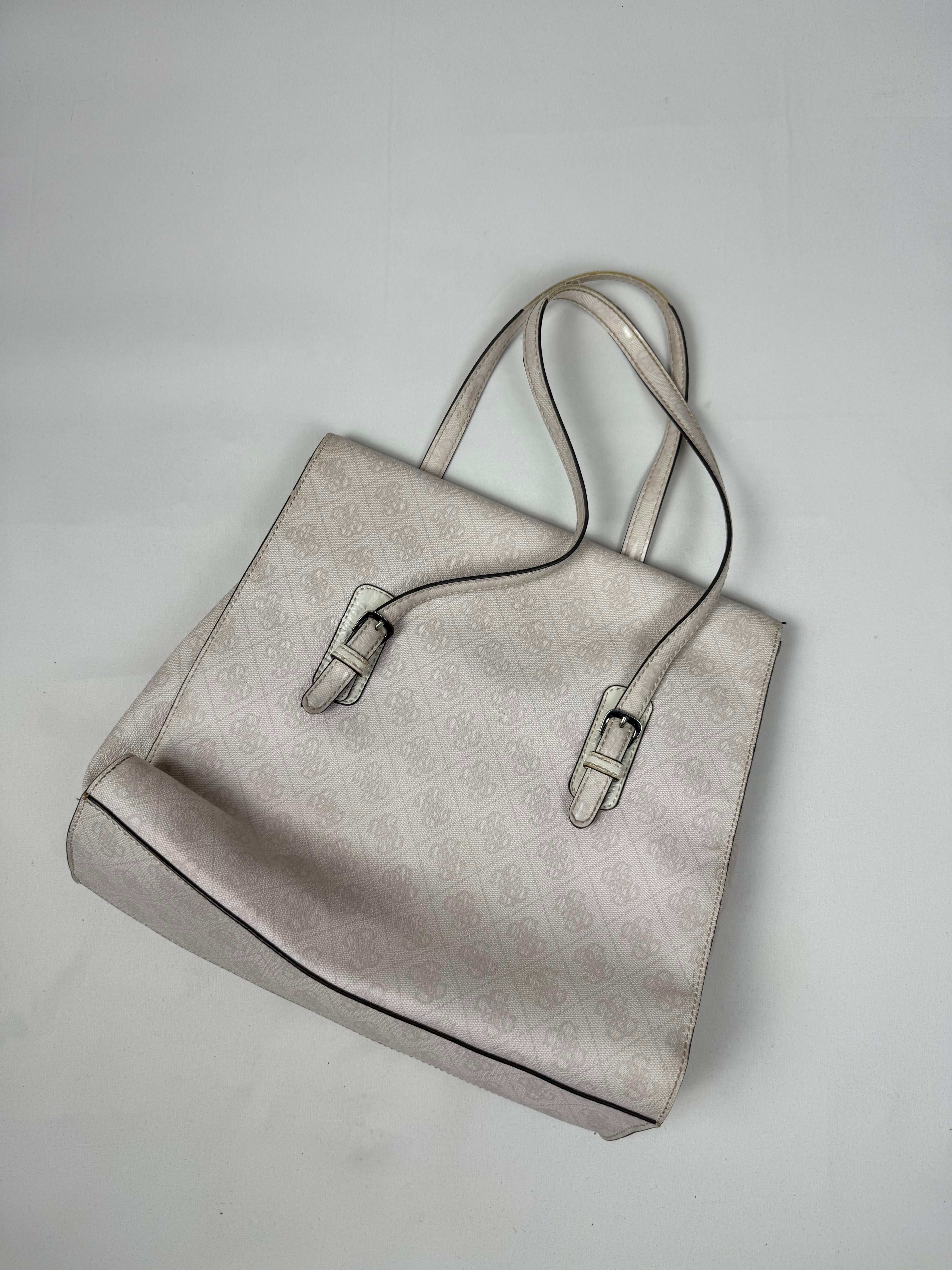 Cream monogram medium shoulder bag (29x32cm)
