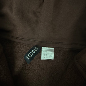 Brown crop cotton hoodie (L)