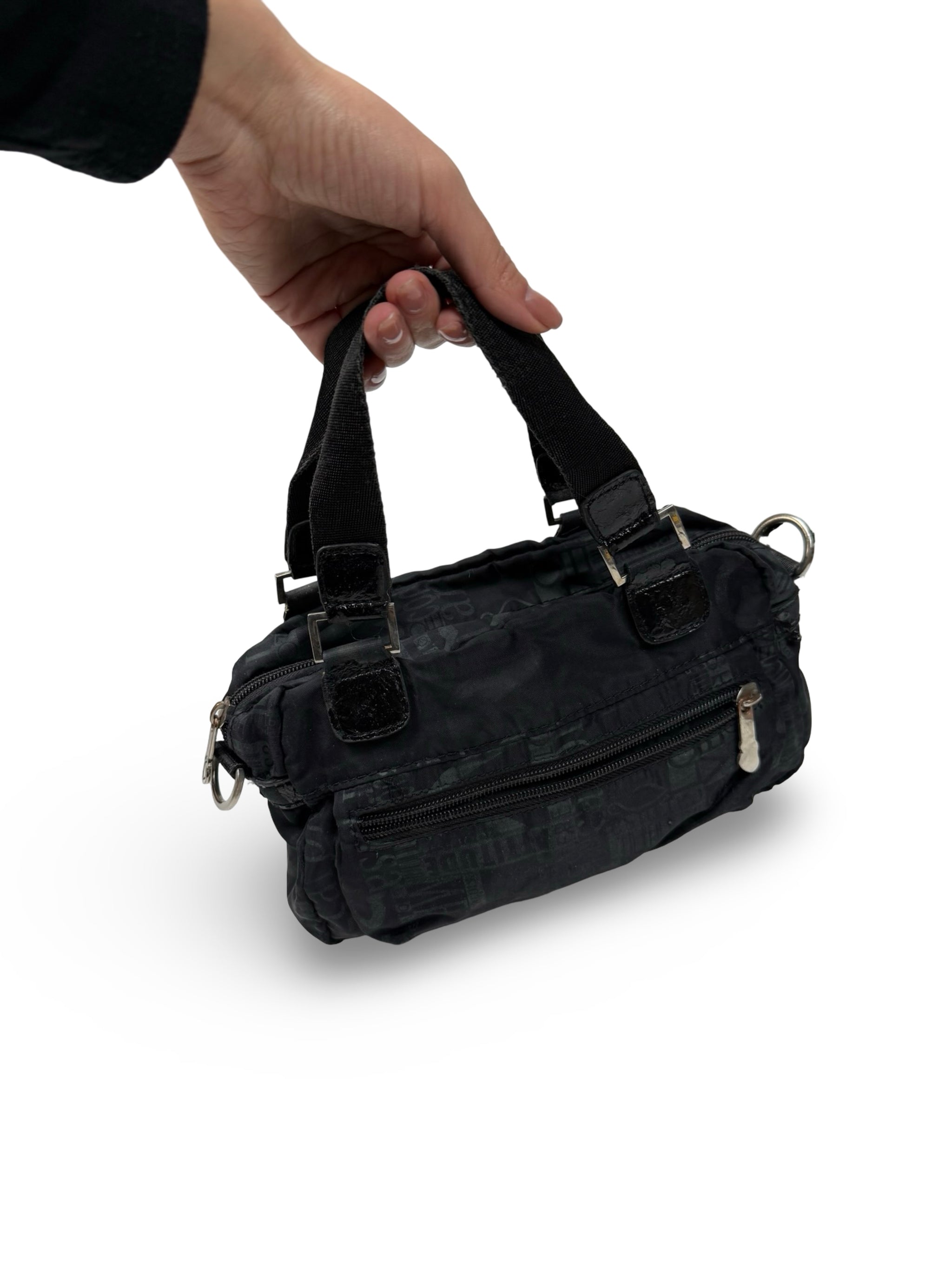 Black mini besace bag