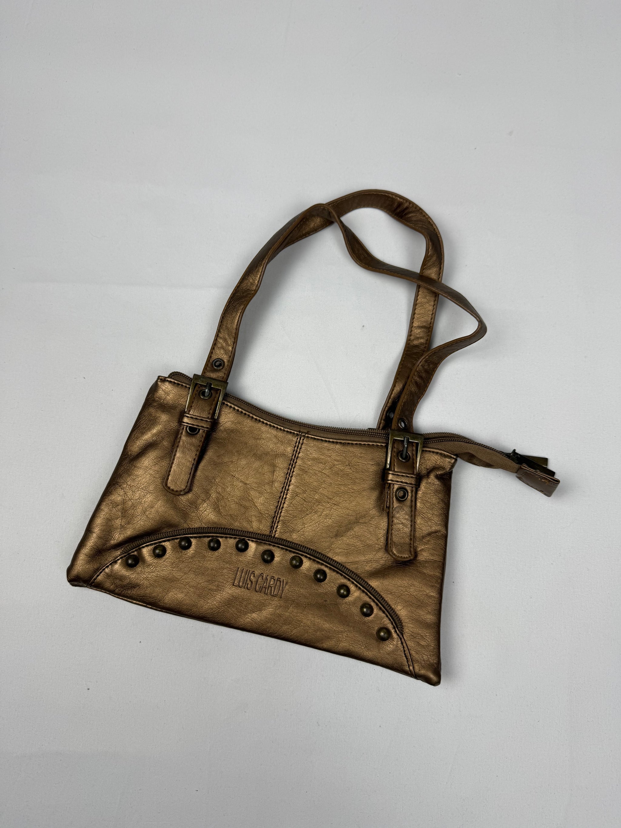 Gold mini shoulder bag (27x16cm)
