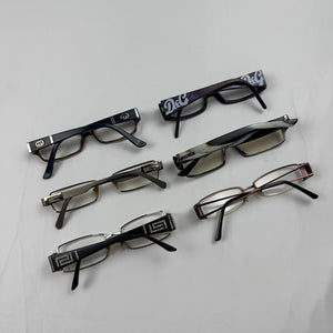 Silver 2000s G logo office glasses (no prescription)