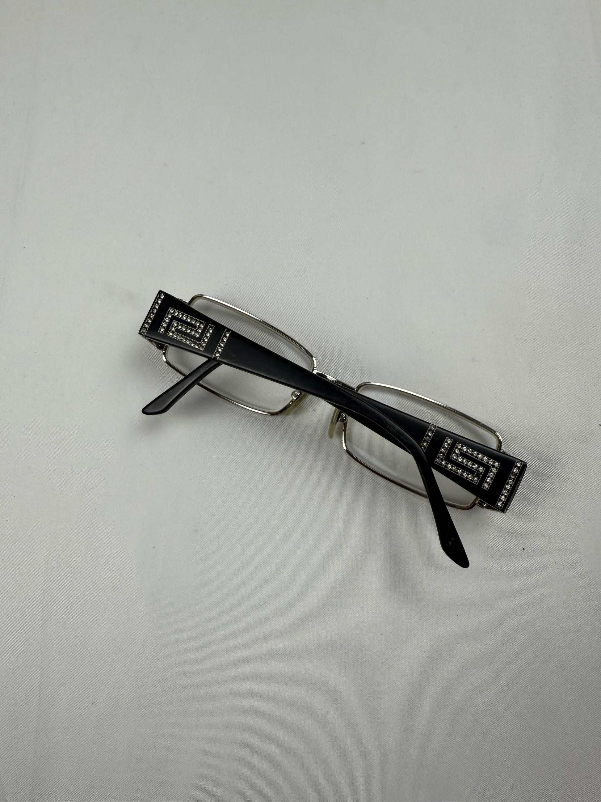 Black 2000s logo office glasses (with prescription)