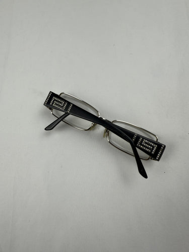Black 2000s logo office glasses (with prescription)