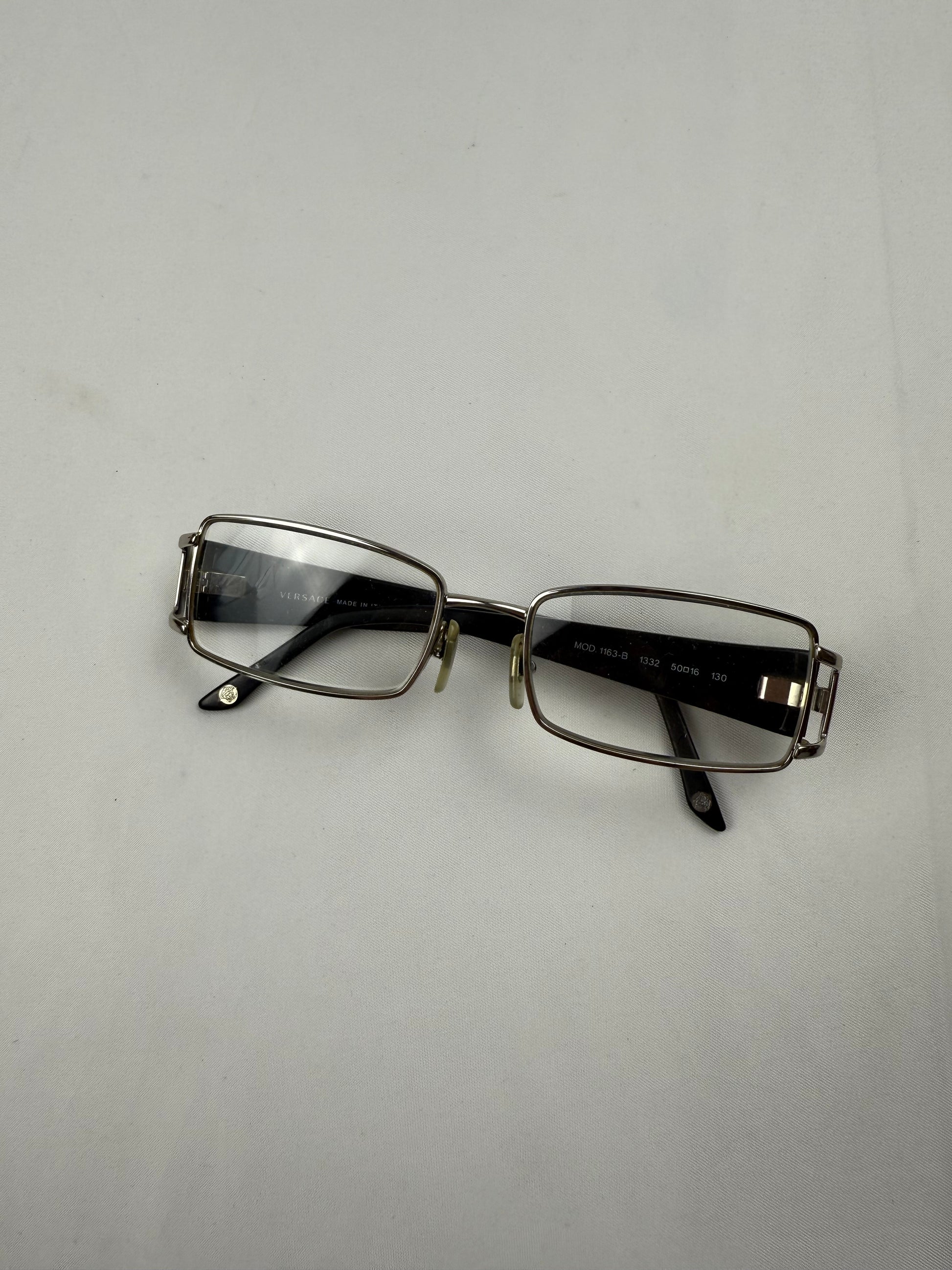 Black 2000s logo office glasses (with prescription)