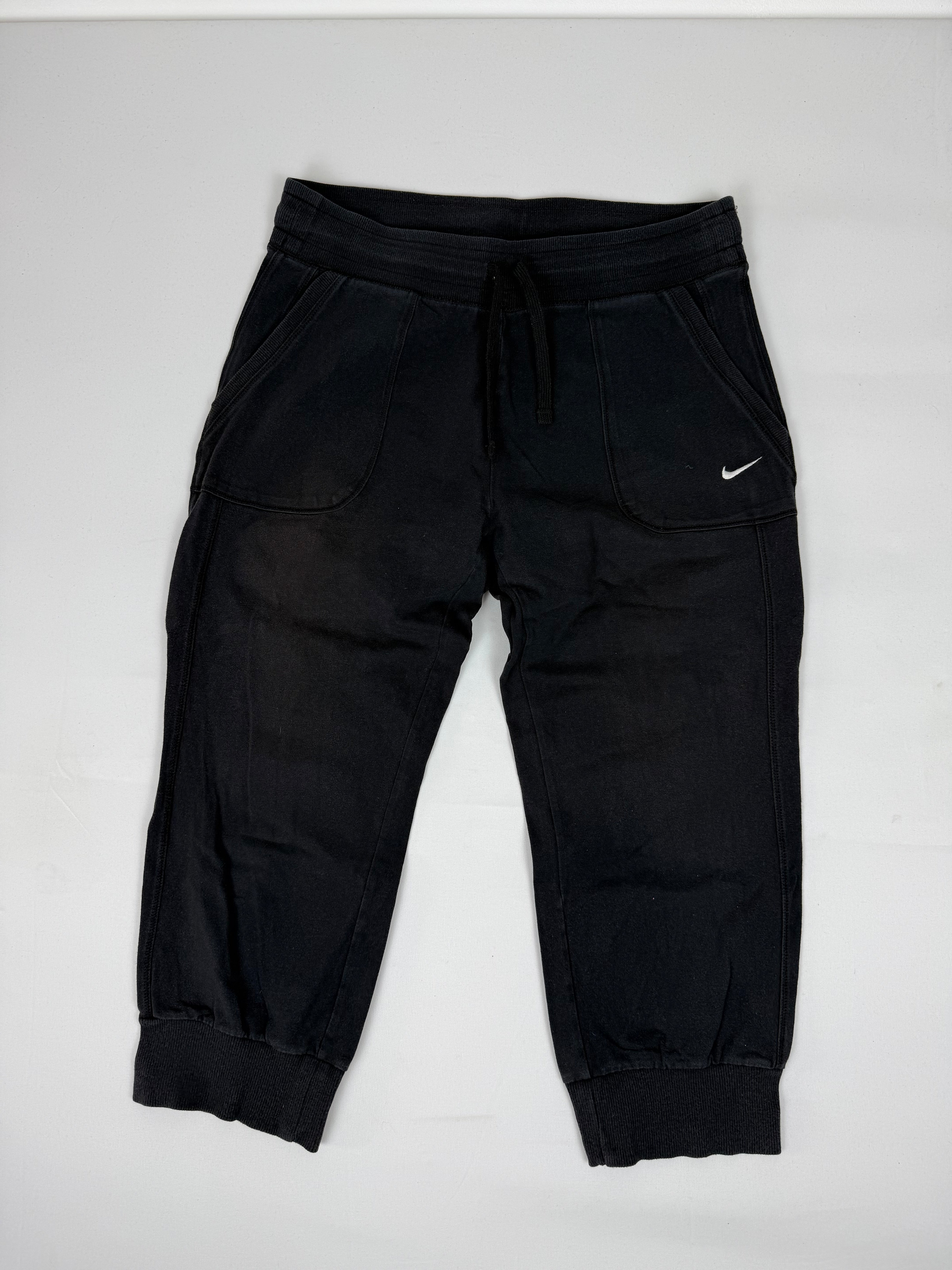 Black activewear cotton capri pants (S)