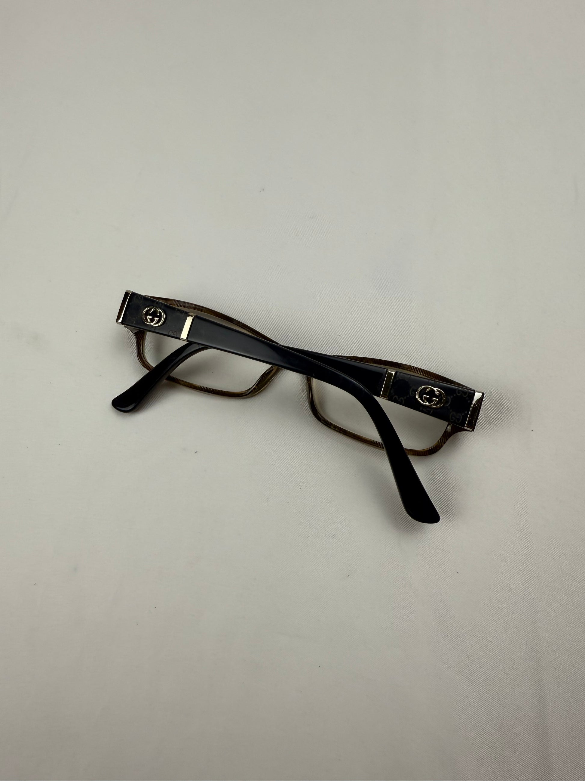 Black 2000s logo office glasses (no prescription)
