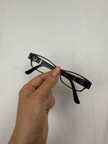 Black 2000s logo office glasses (no prescription)
