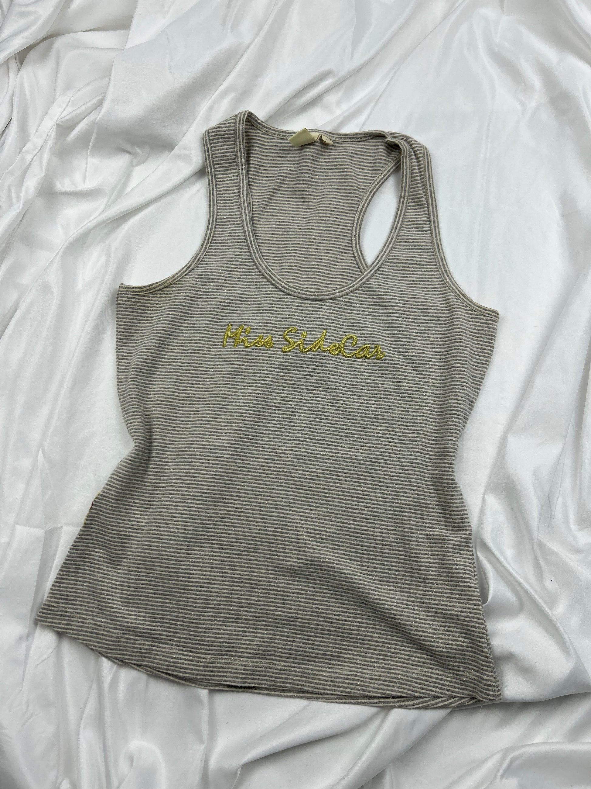 Beige cotton tank top (M)