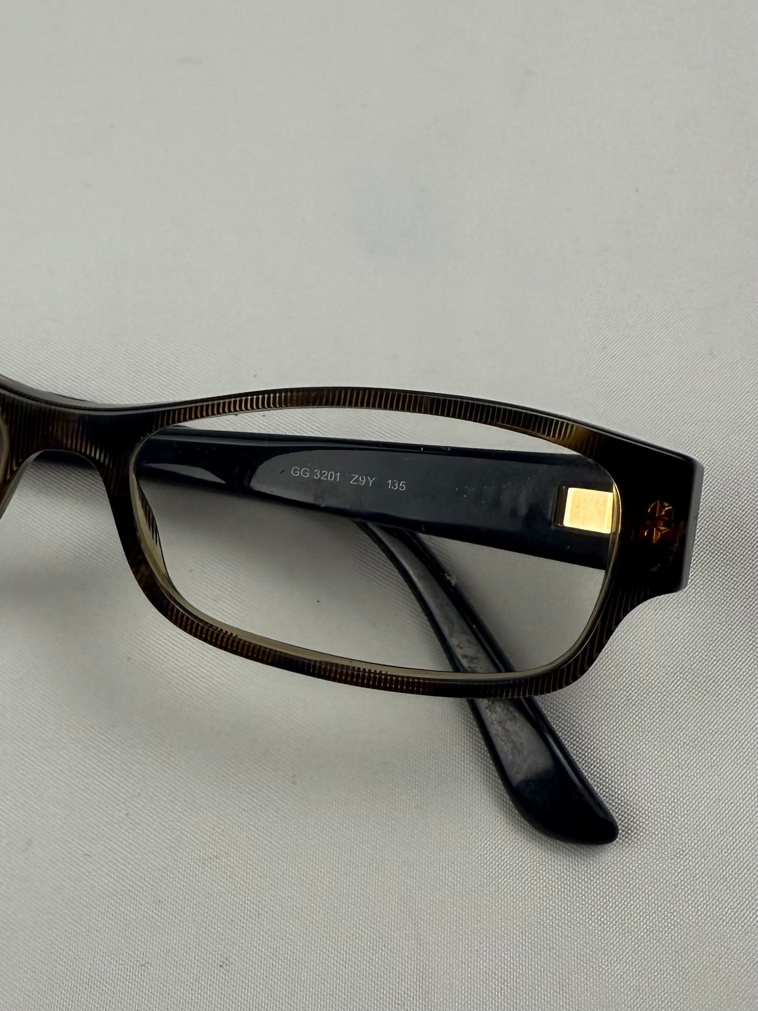 Black 2000s logo office glasses (no prescription)