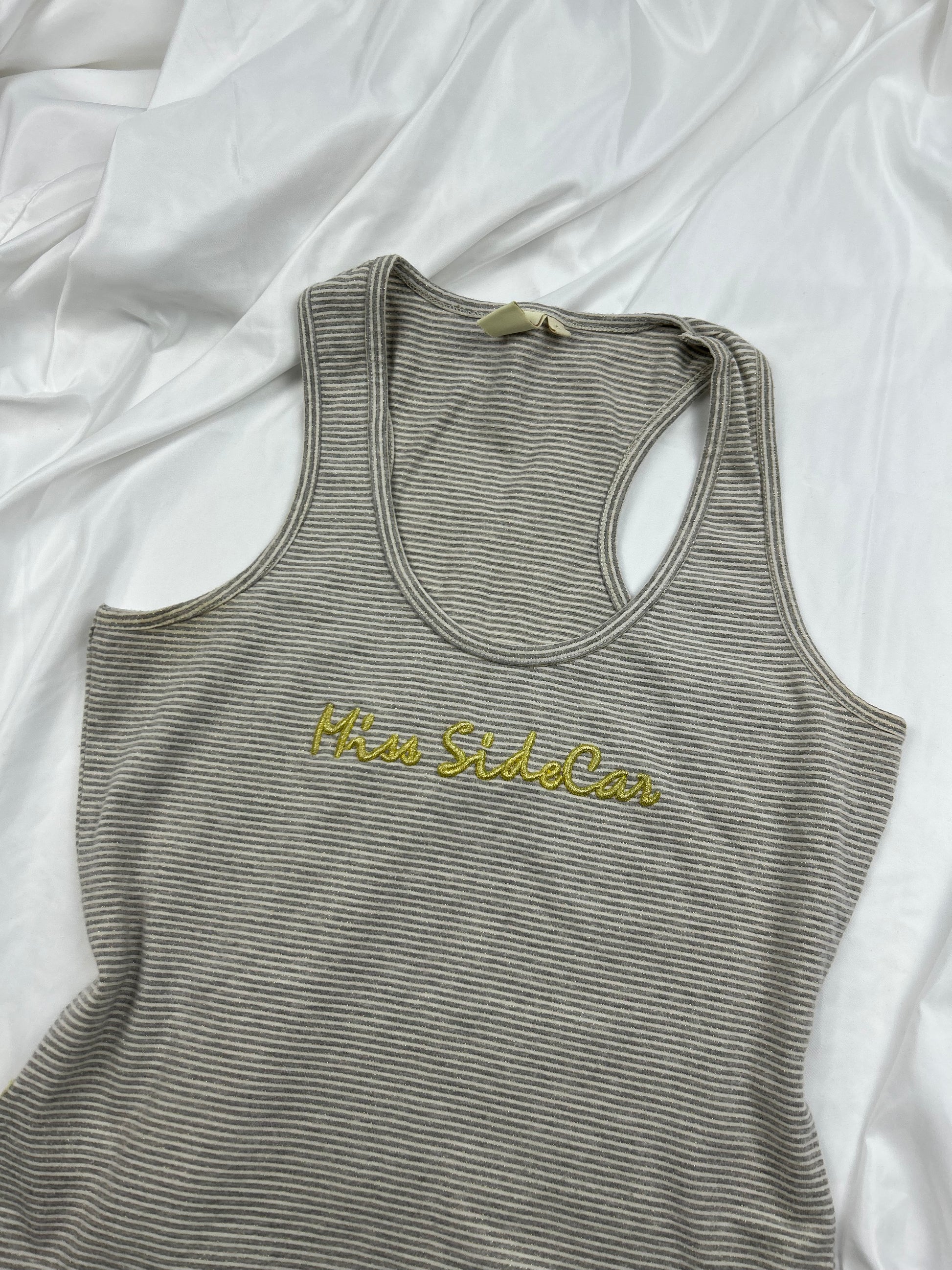 Beige cotton tank top (M)