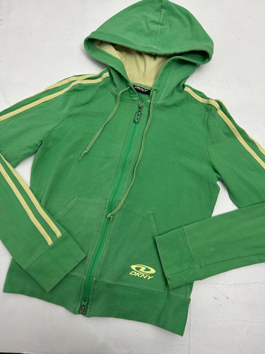 Green zip up  hoodie y2k 90s vintage (S/M)