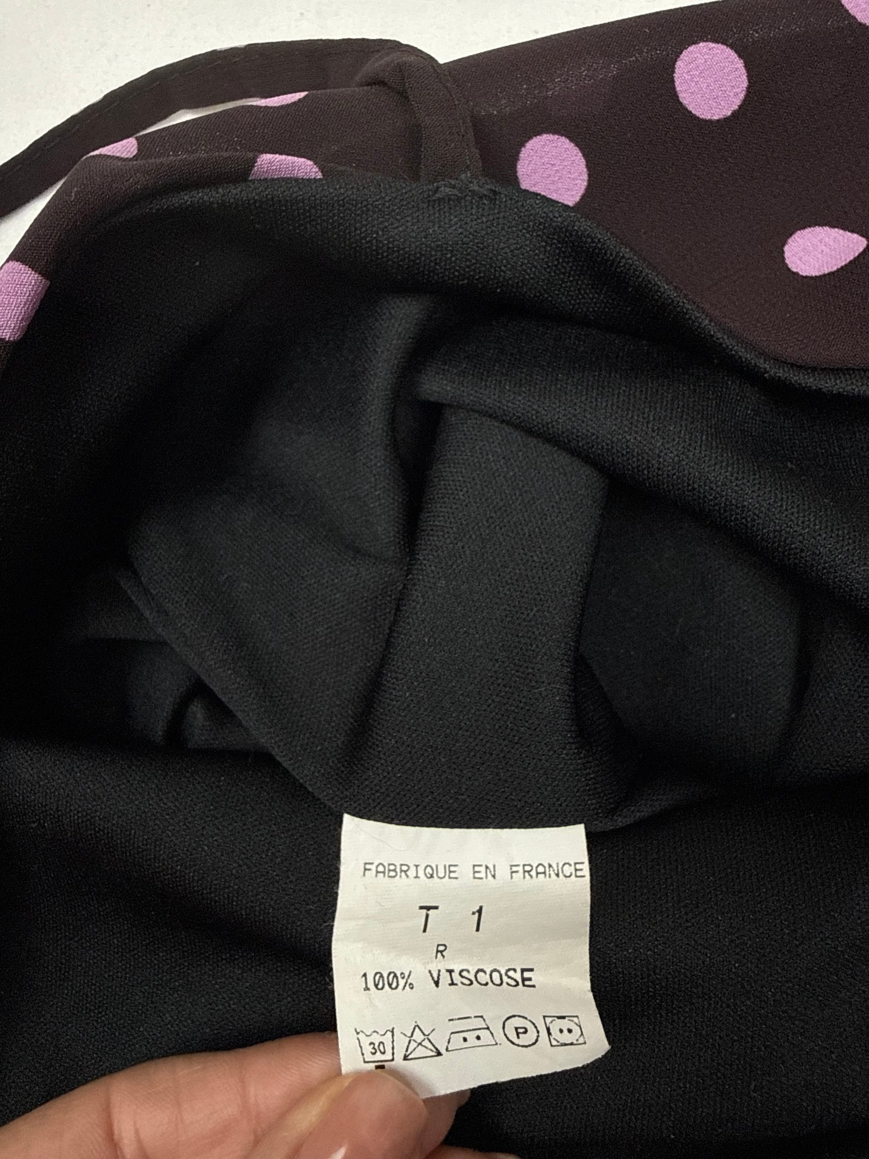 Purple polka dots mid dress (XS/S)