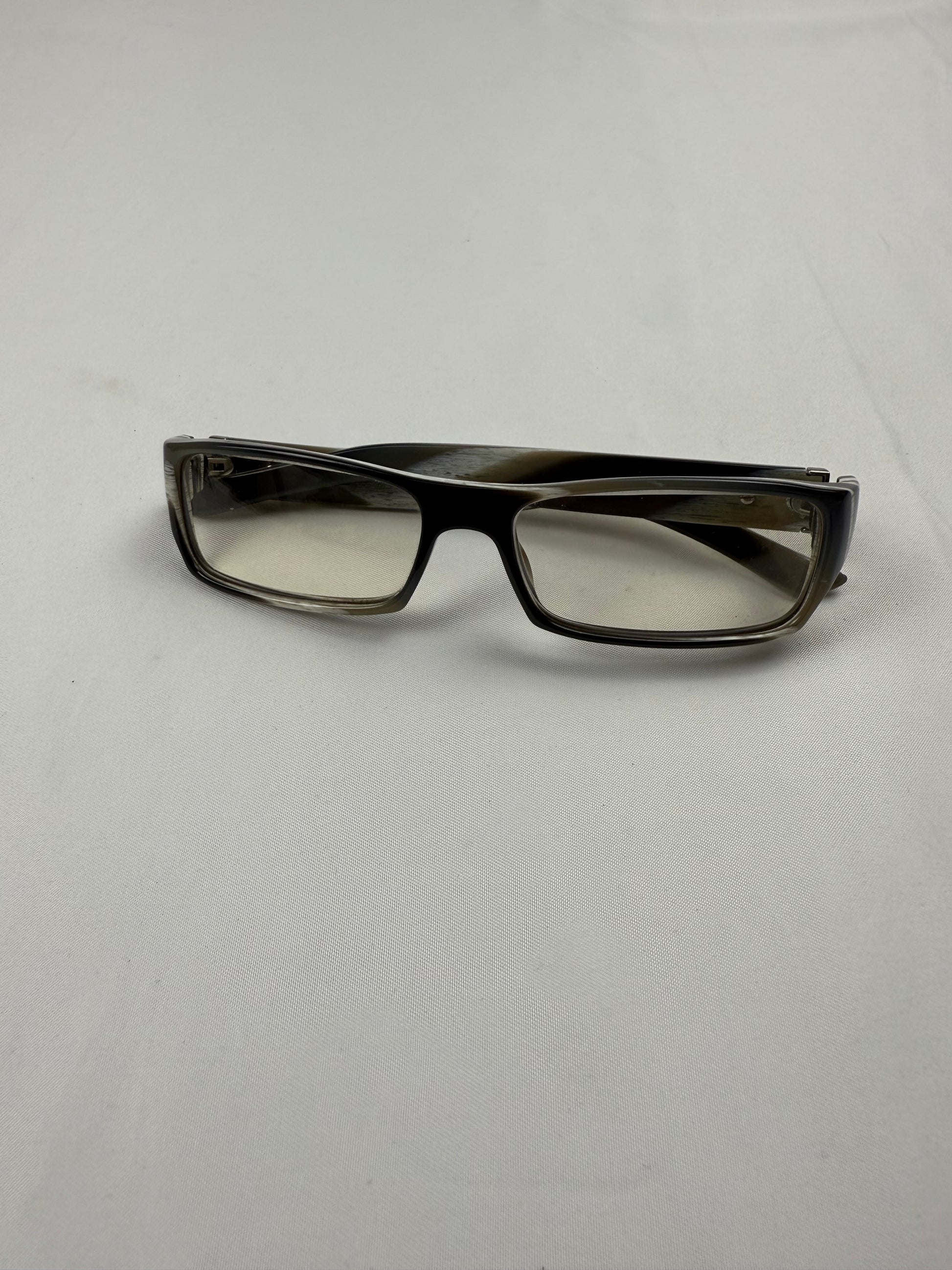 Black 2000s logo office glasses (no prescription)