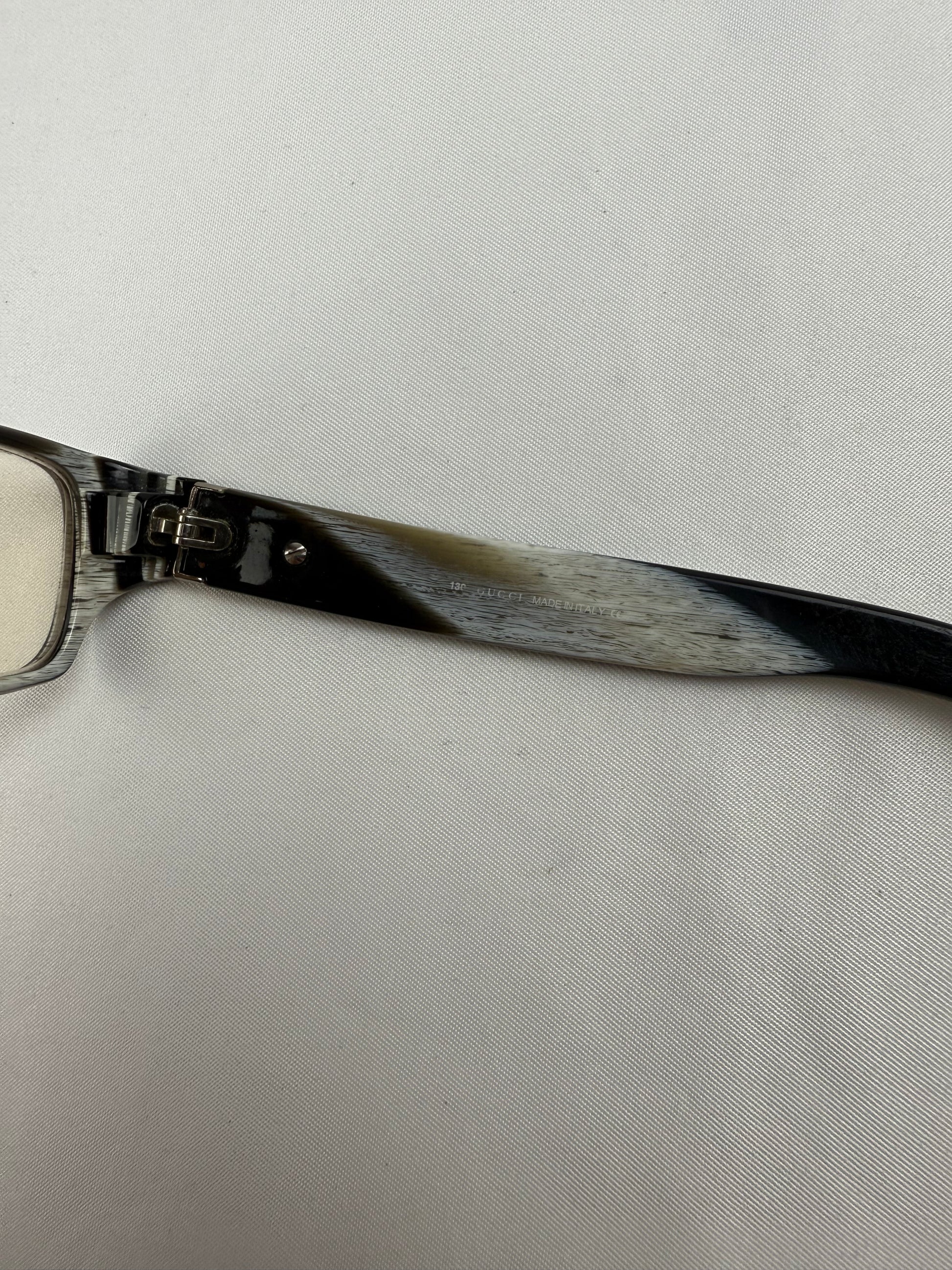 Black 2000s logo office glasses (no prescription)
