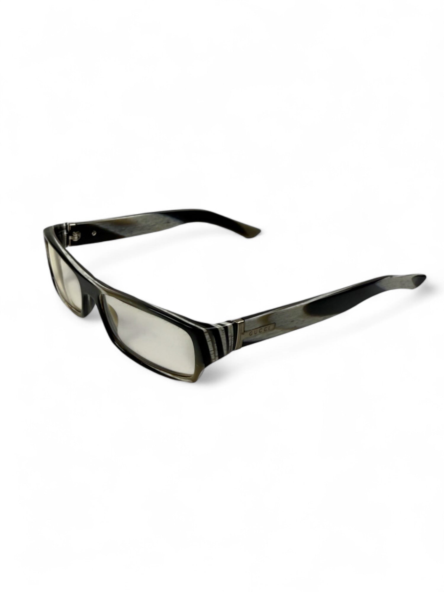 Black 2000s logo office glasses (no prescription)