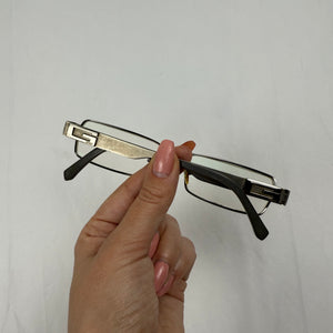Silver 2000s G logo office glasses (no prescription)
