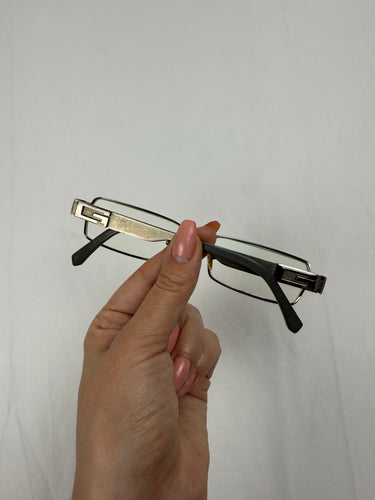 Silver 2000s G logo office glasses (no prescription)